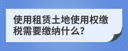 使用租賃土地使用權(quán)繳稅需要繳納什么？
