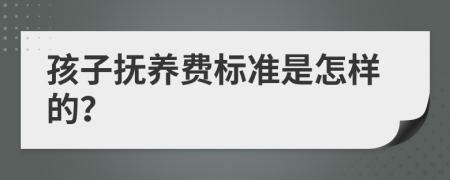 孩子撫養(yǎng)費標(biāo)準(zhǔn)是怎樣的？