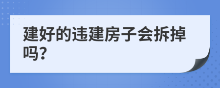 建好的違建房子會(huì)拆掉嗎？
