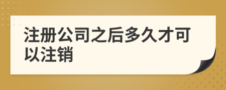 注冊公司之后多久才可以注銷
