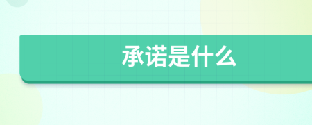 承諾是什么