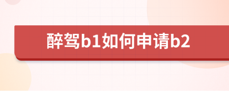 醉駕b1如何申請b2