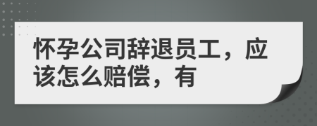 懷孕公司辭退員工，應(yīng)該怎么賠償，有