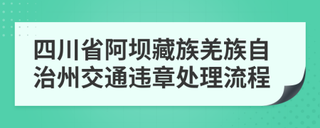 四川省阿壩藏族羌族自治州交通違章處理流程