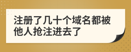 注冊(cè)了幾十個(gè)域名都被他人搶注進(jìn)去了