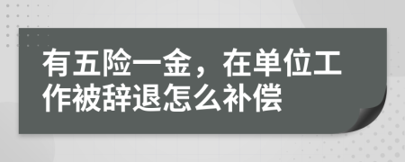 有五險(xiǎn)一金，在單位工作被辭退怎么補(bǔ)償