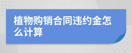 植物購銷合同違約金怎么計算