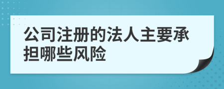 公司注冊的法人主要承擔(dān)哪些風(fēng)險(xiǎn)