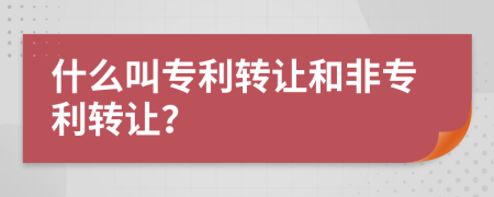 什么叫專利轉(zhuǎn)讓和非專利轉(zhuǎn)讓？