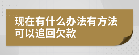 現在有什么辦法有方法可以追回欠款