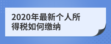 2020年最新個人所得稅如何繳納