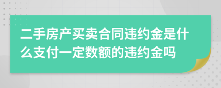 二手房產(chǎn)買賣合同違約金是什么支付一定數(shù)額的違約金嗎
