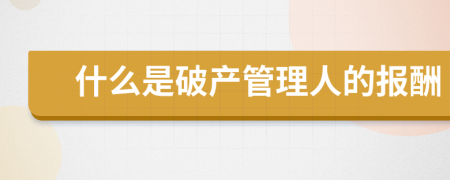 什么是破產(chǎn)管理人的報酬