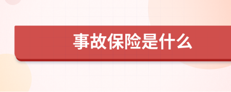 事故保險(xiǎn)是什么