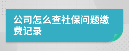 公司怎么查社保問(wèn)題繳費(fèi)記錄
