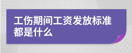 工傷期間工資發(fā)放標(biāo)準(zhǔn)都是什么