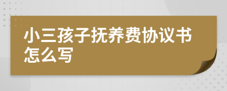 小三孩子撫養(yǎng)費(fèi)協(xié)議書(shū)怎么寫(xiě)