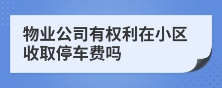 物業(yè)公司有權(quán)利在小區(qū)收取停車費(fèi)嗎