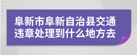 阜新市阜新自治縣交通違章處理到什么地方去