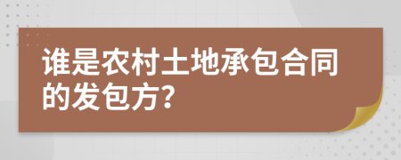 誰(shuí)是農(nóng)村土地承包合同的發(fā)包方？