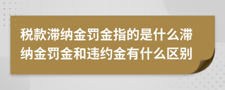 稅款滯納金罰金指的是什么滯納金罰金和違約金有什么區(qū)別