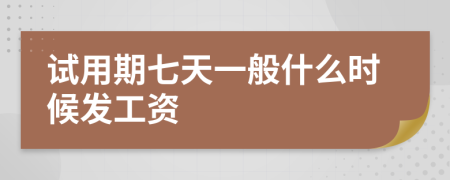 試用期七天一般什么時候發(fā)工資
