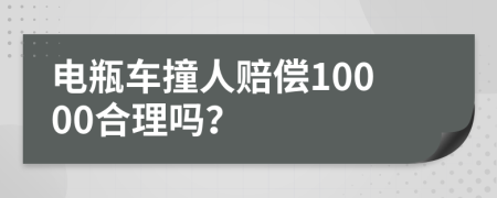 電瓶車撞人賠償10000合理嗎？