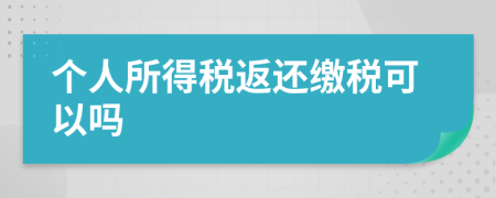 個人所得稅返還繳稅可以嗎
