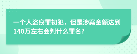 一個(gè)人盜竊罪初犯，但是涉案金額達(dá)到140萬(wàn)左右會(huì)判什么罪名?