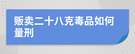 販賣二十八克毒品如何量刑