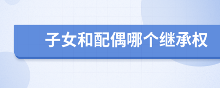 子女和配偶哪個(gè)繼承權(quán)