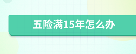 五險滿15年怎么辦