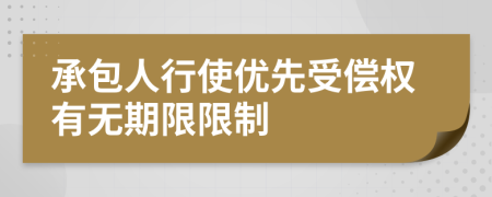 承包人行使優(yōu)先受償權(quán)有無(wú)期限限制