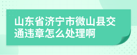 山東省濟(jì)寧市微山縣交通違章怎么處理啊
