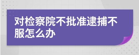 對檢察院不批準(zhǔn)逮捕不服怎么辦