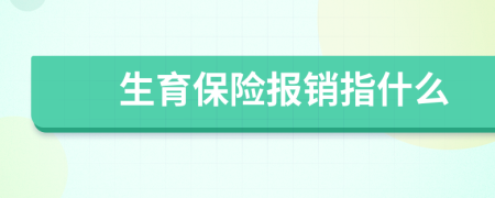 生育保險報銷指什么