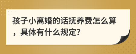 孩子小離婚的話撫養(yǎng)費(fèi)怎么算，具體有什么規(guī)定？