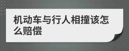 機(jī)動(dòng)車與行人相撞該怎么賠償