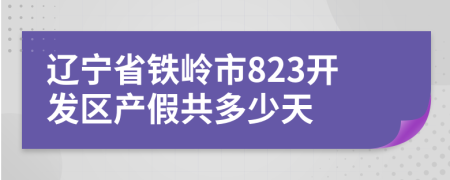 遼寧省鐵嶺市823開發(fā)區(qū)產假共多少天