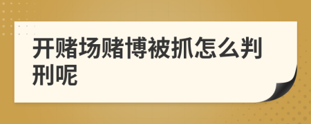 開(kāi)賭場(chǎng)賭博被抓怎么判刑呢