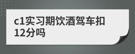 c1實習(xí)期飲酒駕車扣12分嗎