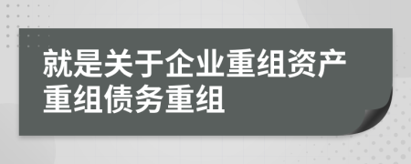 就是關(guān)于企業(yè)重組資產(chǎn)重組債務(wù)重組