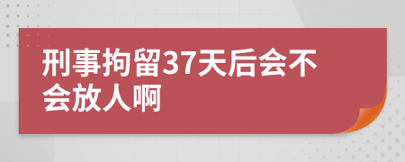 刑事拘留37天后會(huì)不會(huì)放人啊
