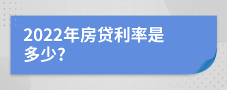 2022年房貸利率是多少?