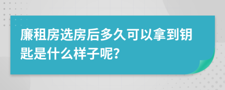 廉租房選房后多久可以拿到鑰匙是什么樣子呢？