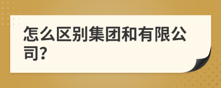怎么區(qū)別集團(tuán)和有限公司？