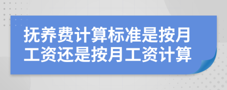 撫養(yǎng)費計算標準是按月工資還是按月工資計算