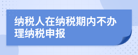 納稅人在納稅期內(nèi)不辦理納稅申報(bào)