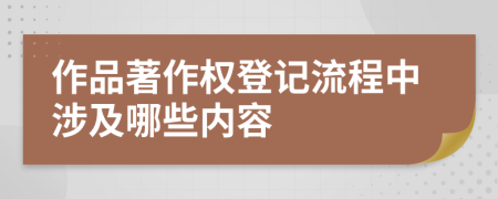 作品著作權(quán)登記流程中涉及哪些內(nèi)容