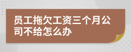 員工拖欠工資三個(gè)月公司不給怎么辦